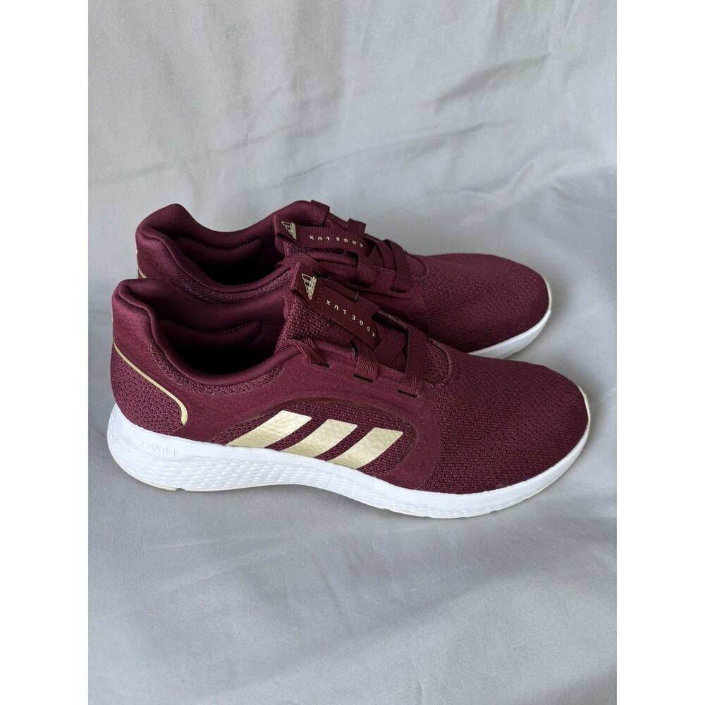 Adidas Edge Lux 5 Running Shoes Sneakers Shadow Red / Beige / White Women's 10